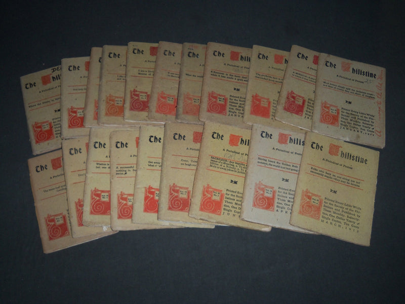1909-1914 THE PHILISTINE MAGAZINE LOT OF 20 ISSUES - BY ELBERT HUBBARD - WR 709A