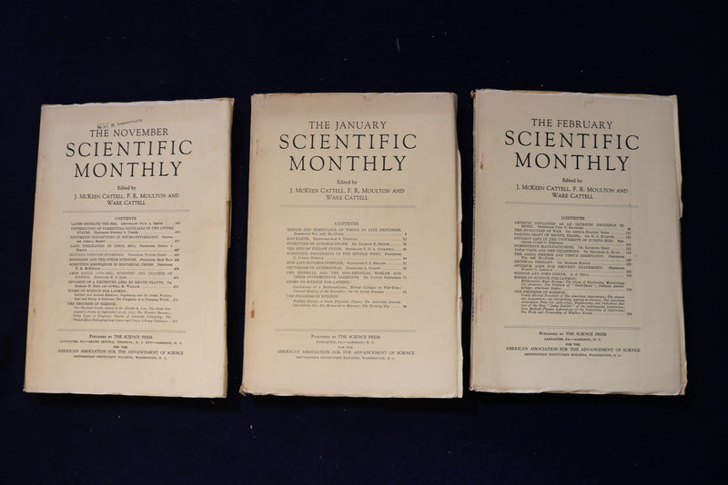 1941-1945 THE SCIENTIFIC MONTHLY MAGAZINE - LOT OF 10 - O 3582
