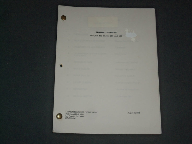 1993 TOWNSEND TELEVISION - TELEVISION SCRIPTS - LOT OF 7 - O 3097