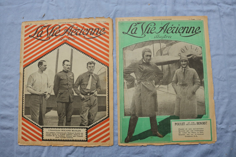 1919 LA GUERRE & LA VIE AERIENNE ILLUSTRE MAGAZINES- FRENCH - LOT OF 28 - O 3852