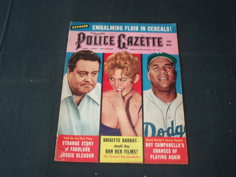 1958 JUNE THE NATIONAL POLICE GAZETTE MAGAZINE - JACKIE GLEASON - BARDOT- B 5686
