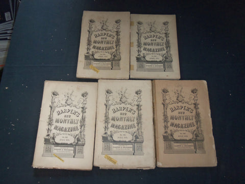 1875-76 HARPER'S MONTHLY MAGAZINE-LOT 14 ISSUES-NICE ILLUSTRATIONS & ADS-WR 364H