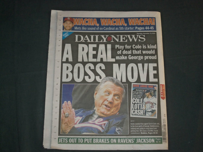 2019 DECEMBER 12 NEW YORK DAILY NEWS NEWSPAPER- JERSEY CITY KILLERS ANTI-SEMITIC