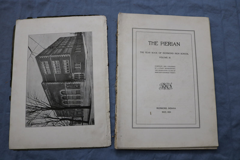 1920 THE PIERIAN RICHMOND HIGH SCHOOL YEARBOOK - RICHMOND, INDIANA- YB 3428