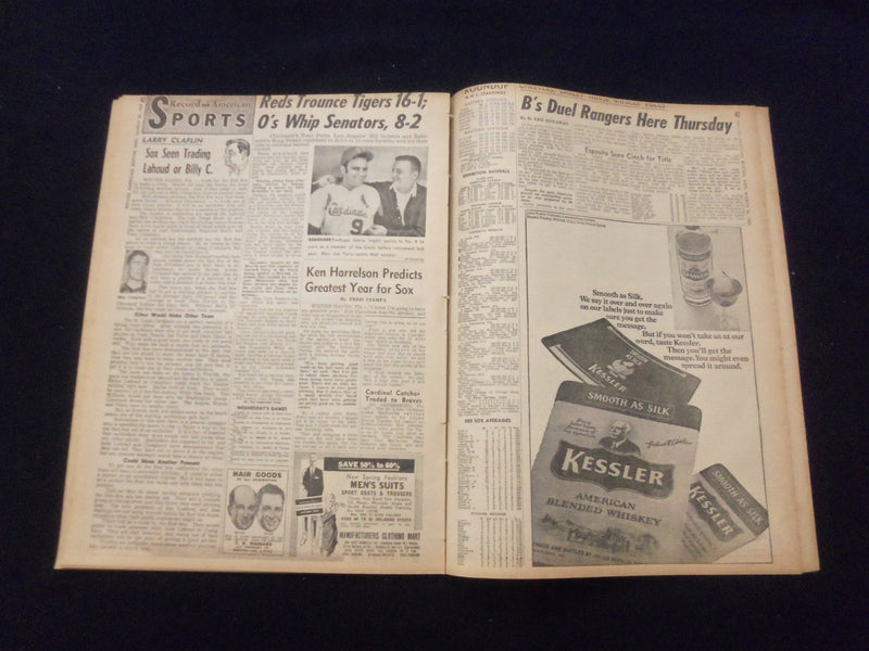 1969 MARCH 26 BOSTON RECORD AMERICAN NEWSPAPER- PUSH SARGENT TAX PROGRAM-NP 6341