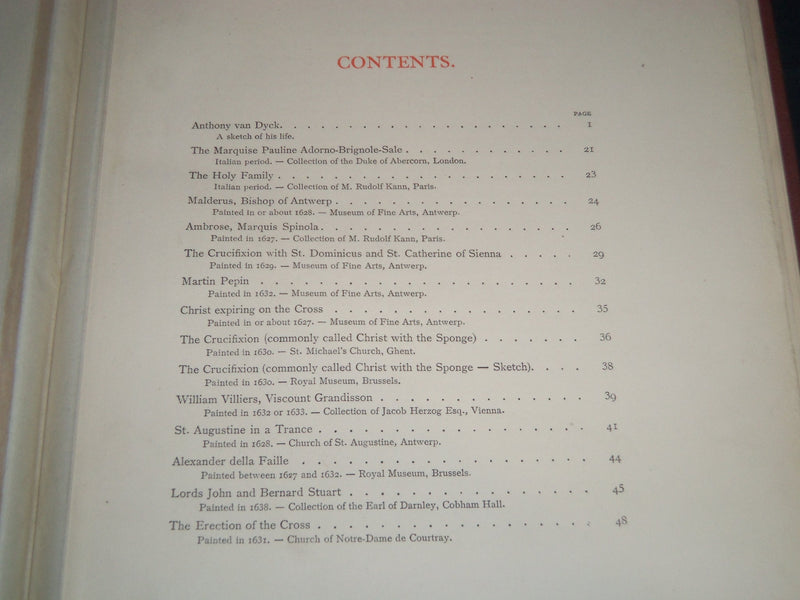 1900 FIFTY MASTERPIECES OF ANTHONY VAN DYCK VOLUME BY MAX ROOSES - Z 60
