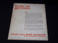 1931 OCTOBER RADIO CALL BOOK & TECHNICAL REVIEW MAGAZINE FRONT COVER - E 6306