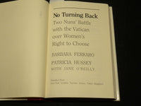 1990 NO TURNING BACK HARDCOVER BOOK SIGNED BY BARBARA FERRARO - KD 5897
