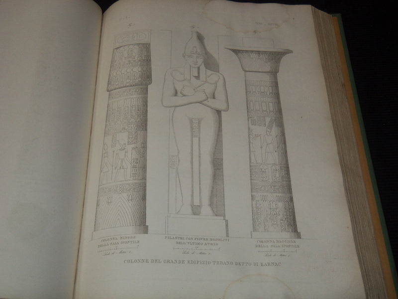 1839 L'ARCHITETTURE ANTICA VOLUME BY LUIGI CANINA - EGYPT ARCHITECTURE - Z 275