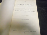 1874 SATURDAY REVIEW 2 BOUND VOLUMES - COMPLETE YR- PUBLISHED IN LONDON - R 1070