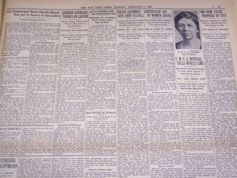 1935 FEB 5 NEW YORK TIMES - 5 ALIBI WITNESSES FAIL TO APPEAR DEFENSE - NT 1921
