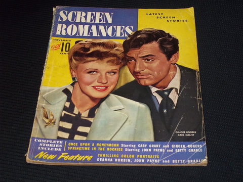 1949 NOVEMBER SCREEN ROMANCES MAGAZINE - GINGER ROGERS CARY GRANT - E 16561