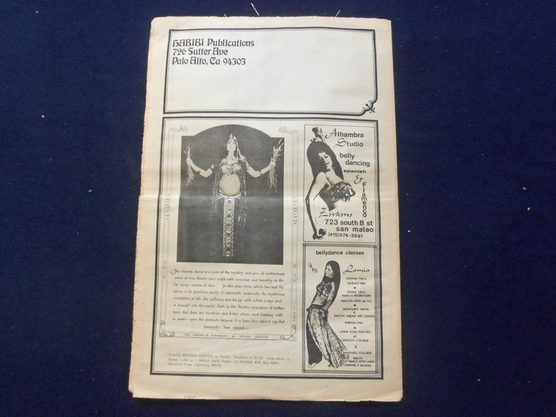 1975 HABIBI NEWSPAPER - VOLUME 2, NUMBER 4 - MIDDLE EASTERN DANCE/MUSIC- NP 6847
