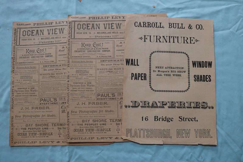 1890'S-1900'S EARLY THEATRE BROADSIDES - 75+ PIECES - GREAT LOT - K 3327