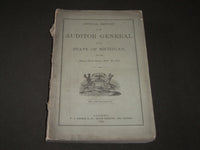 1874 MICHIGAN AUDITOR GENERAL ANNUAL REPORT BOOK - J 3184