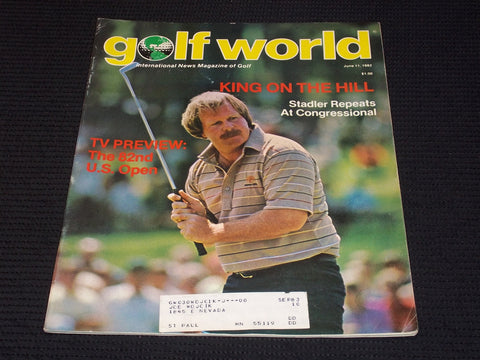 1982 JUNE 11 GOLF WORLD MAGAZINE - CRAIG STADLER FRONT COVER - E 6914