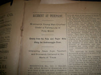 1898 OCT-DEC LEWISTON EVENING JOURNAL NEWSPAPER VOLUME - LEWISTON MAINE - BV 10