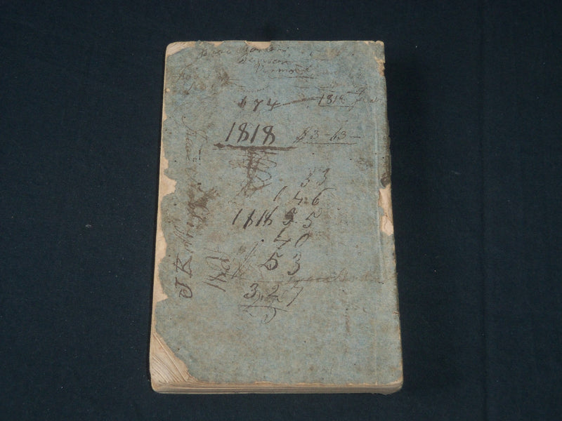 1818 WALTON'S VERMONT REGISTER AND ALMANAC NO. 1 - SOFTCOVER - J 3918