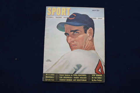 1948 JULY SPORT MAGAZINE - EWELL BLACKWELL COVER - E 11819