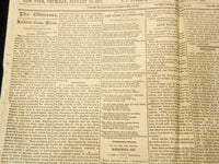 1877 JANUARY 18 NEW YORK OBSERVER NEWSPAPER - A THROUGH TRAIN - NP 8979