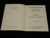 1983 ANDRE MASSON ET LE THEATRE SOFTCOVER BOOK BY MICHEL LEIRIS - R 730H
