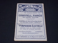 1912 FEBRUARY 1 THE MUSICAL TIMES MAGAZINE - CHAPPELL PIANOS - J 5590