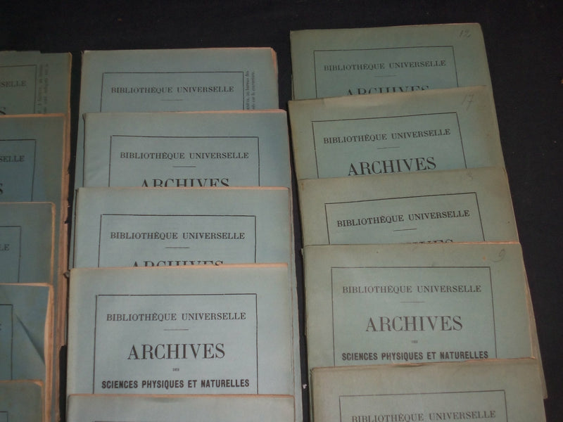 1885-1891 ARCHIVES DES SCIENCES PHYSIQUES ET NATURELLES - LOT OF 27 - WR 1045D
