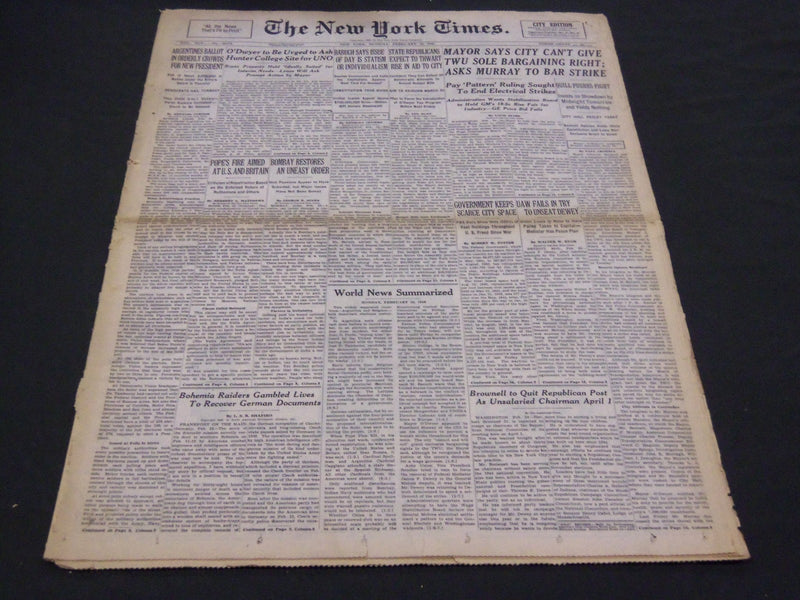 1946 FEBRUARY 25 NEW YORK TIMES - BOMBAY RESTORES ORDER - NT 4237