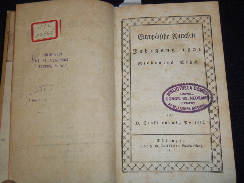 1795-1802 EUROPAISCHE ANNALEN BY ERNST LUDWIG POSSELT VOLUME LOT OF 7 - KD 3479M
