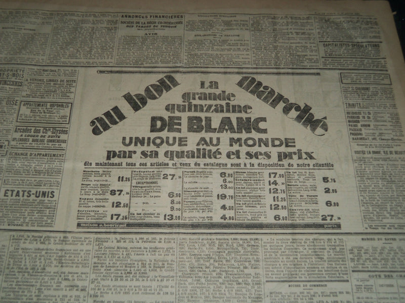 1927 JANUARY-MARCH LE TEMPS FRENCH NEWSPAPER BOUND VOLUME - VB 15