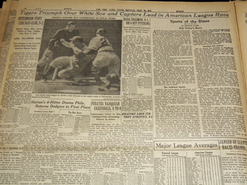 1931-1952 NEW YORK TIMES PREAKNESS WINNERS SPORTS SECTIONS LOT OF 18 - NTL 16F