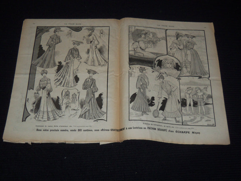 1903 LA VRAIE MODE FRENCH FASHION MAGAZINE LOT OF 45 ISSUES - O 3442E