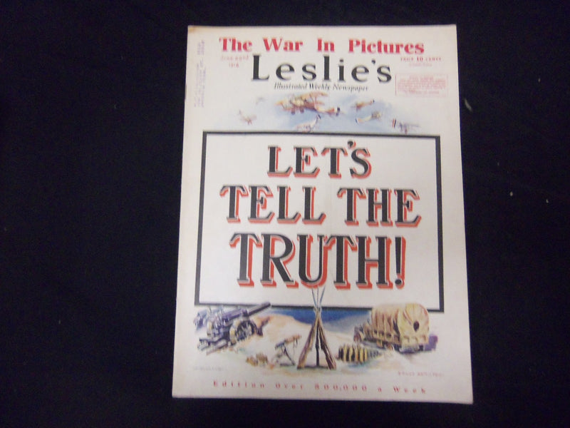 1918 JUNE 22 LESLIE'S WEEKLY MAGAZINE - LET'S TELL THE TRUTH - ST 2203