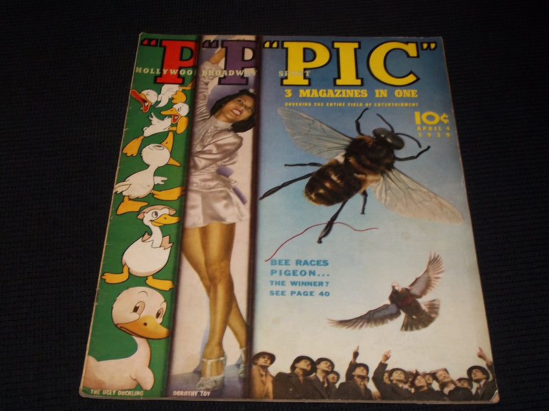 1939 APRIL 4 PIC MAGAZINE - THE UGLY DUCKLING NICE FRONT COVER - E 2582
