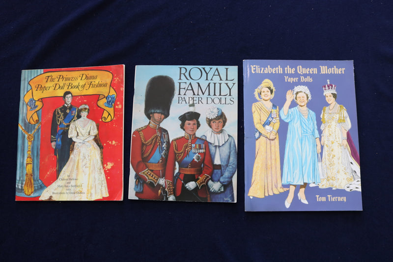 1982-2002 ROYAL FAMILY PAPER DOLL BOOKS - LOT OF 3 - O 3638