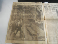 1916 CHICAGO SUNDAY TRIBUNE NEWSPAPER - 130,214 MARCH IN CITY'S PARADE - NP 5760