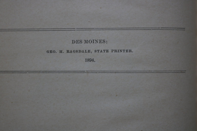1894 IOWA OFFICIAL REGISTER - HARDCOVER BOOK - K 1767