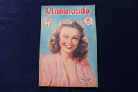 1948 MARCH 9 CINEMONDE MAGAZINE - DANY ROBIN - FAITH DOMERGUE COVER - E 23911
