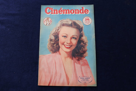 1948 MARCH 9 CINEMONDE MAGAZINE - DANY ROBIN - FAITH DOMERGUE COVER - E 23911