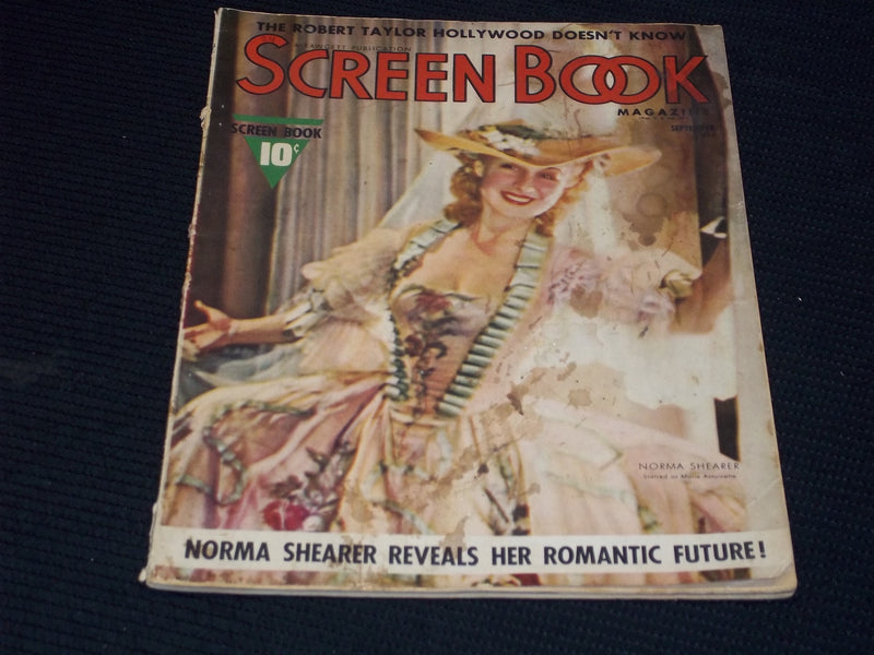 1938 SEPTEMBER SCREEN BOOK MAGAZINE - NORMA SHEARER FRONT COVER - E 16388