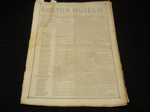 1850 DECEMBER 28 BOSTON MUSEUM NEWSPAPER - SNOW SQUEEN ANDERSEN - NP 9038