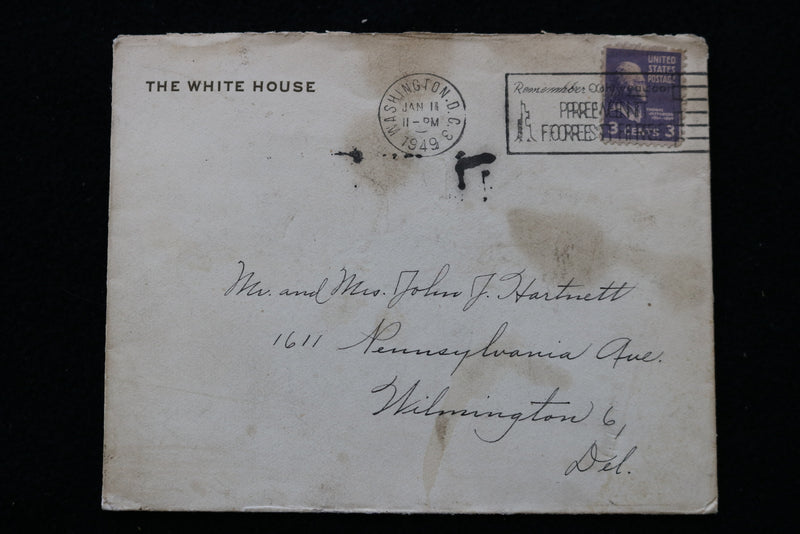 1949 JANUARY 20 PRESIDENTIAL INVITATION TO THE NATIONAL GALLERY OF ART - K 2229