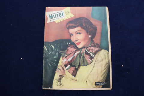 1950 MARCH 5 NY MIRROR MAGAZINE - CLAUDETTE COLBERT COVER - E 22478