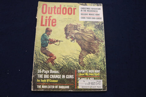1965 DECEMBER OUTDOOR LIFE MAGAZINE - ILLUSTRATED COVER, STORIES, PHOTOS- E 9011