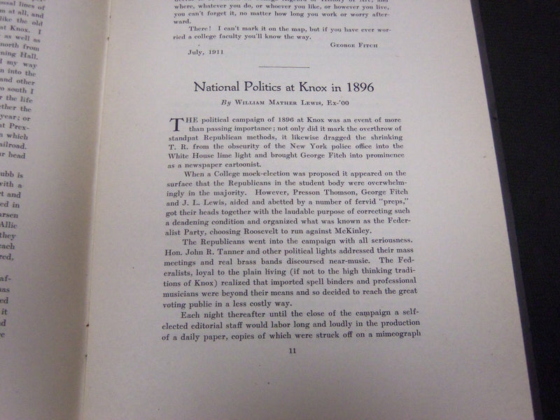 1918 KNOX COLLEGE BULLETIN SUPPLEMENT GEORGE FITCH LOT OF 30 NEW SERIES-KD 2099X