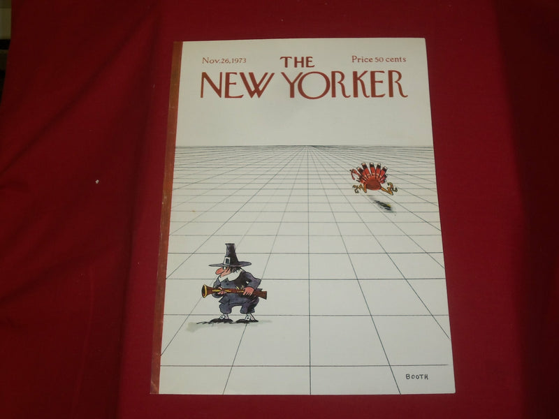 1973 NOVEMBER 26 NEW YORKER MAGAZINE FRONT COVER ONLY - GREAT ART FOR FRAMING