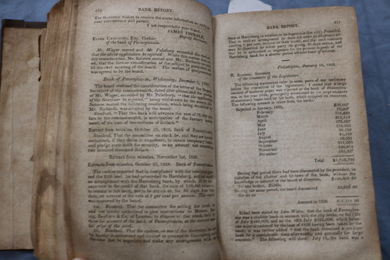 1828 PENNSYLVANIA SENATE JOURNAL 1828-29 SESSION VOL II - FOLD-OUTS - KD 9591