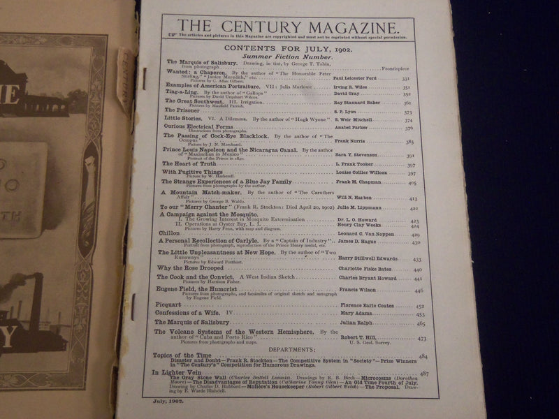 1902 JULY THE CENTURY MAGAZINE - GREAT SOUTHWEST - MAXFIELD PARRISH - SP 2592
