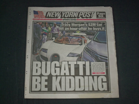 2019 JUNE 5 NEW YORK POST - TRACY MORGAN'S $2M CAR HIT AN HOUR AFTER HE BUYS IT