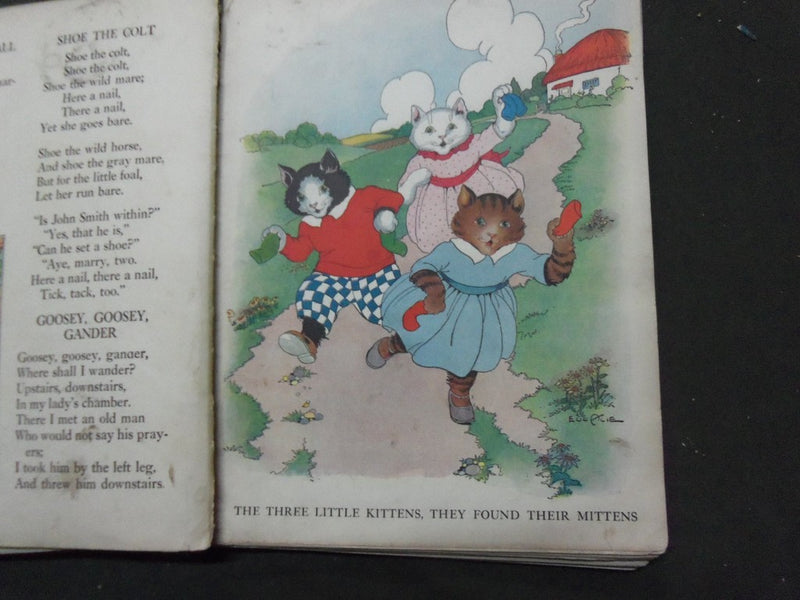 1933 FAMOUS RHYMES - MOTHER GOOSE CHILDREN'S BOOK - ILLUSTRATED - PIPER- KD 5806